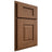 Shiloh Cabinetry Partial Overlay Summit Alder Plain Cut Walnut Door