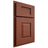 Shiloh Cabinetry Partial Overlay Summit Maple Plain Cut Cayenne Door