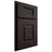 Shiloh Cabinetry Partial Overlay Summit Maple Plain Cut Espresso Door
