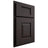 Shiloh Cabinetry Partial Overlay Summit Poplar Plain Cut Carbon Door