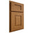 Shiloh Cabinetry Partial Overlay Summit Red Oak Plain Cut Autumn Door