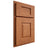 Shiloh Cabinetry Partial Overlay Summit Red Oak Plain Cut Harvest Door