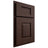 Shiloh Cabinetry Partial Overlay Summit Walnut Plain Cut Bison Door