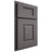 Shiloh Cabinetry Partial Overlay Summit Walnut Plain Cut Cadet Door