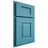 Shiloh Cabinetry Partial Overlay Summit White Oak Plain Cut Aqua Door