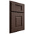 Shiloh Cabinetry Partial Overlay Summit White Oak Plain Cut Dusk Door