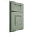 Shiloh Cabinetry Partial Overlay Summit White Oak Plain Cut Moss Door