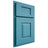 Shiloh Cabinetry Partial Overlay Summit White Oak Quarter Sawn Aqua Door