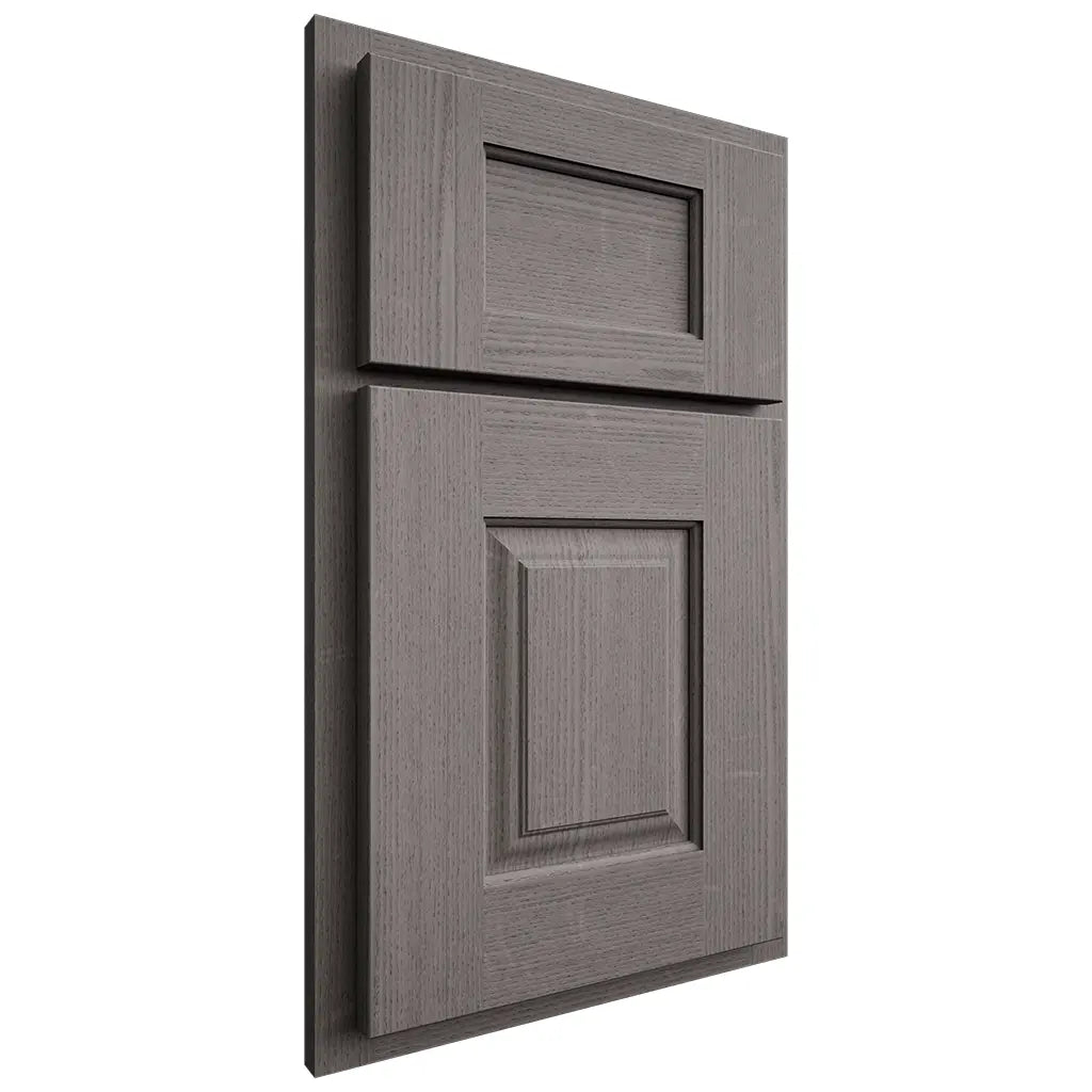Shiloh Cabinetry Partial Overlay Summit White Oak Quarter Sawn Flagstone Door