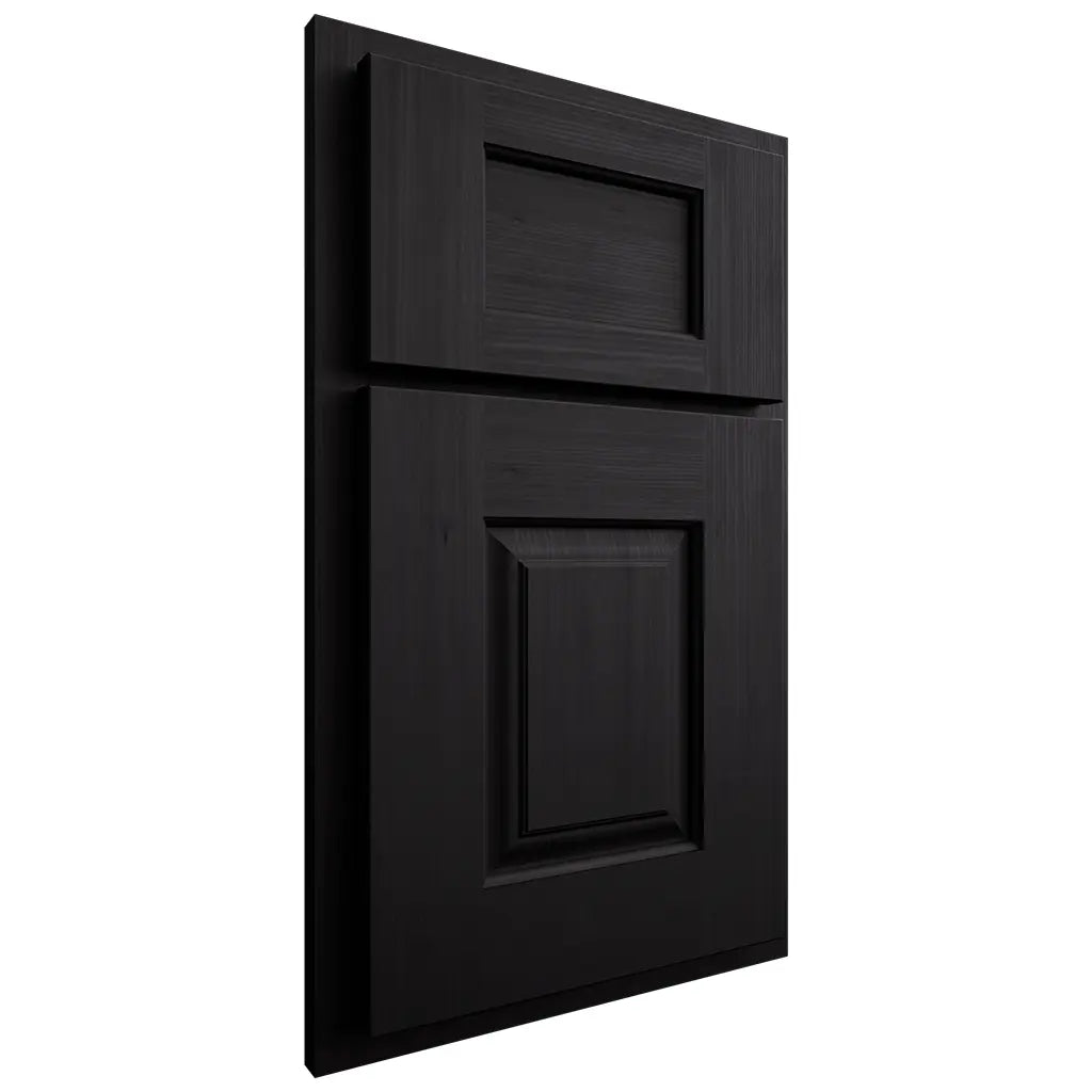 Shiloh Cabinetry Partial Overlay Summit White Oak Quarter Sawn Ink Door