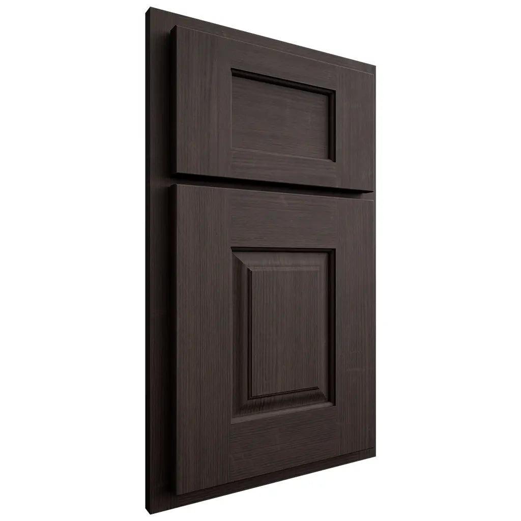 Shiloh Cabinetry Partial Overlay Summit White Oak Quarter Sawn Morel Door