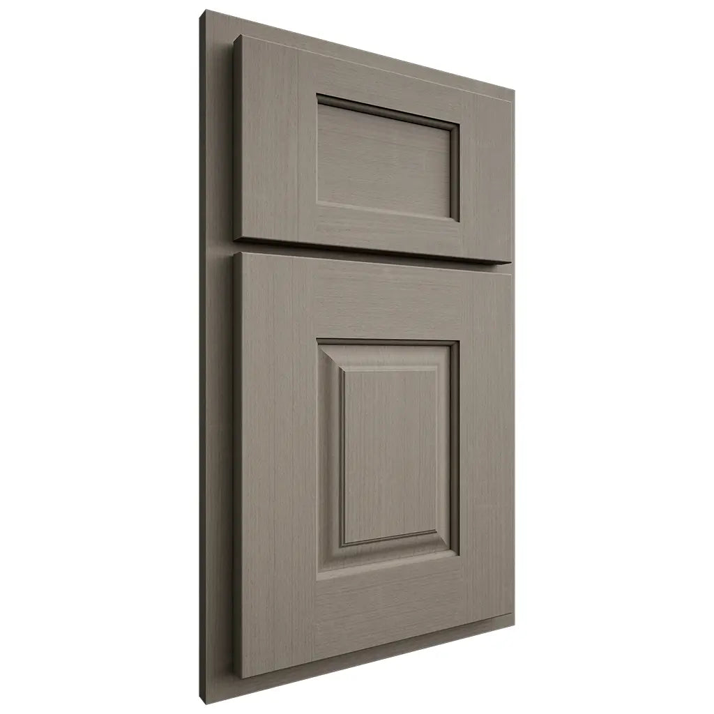 Shiloh Cabinetry Partial Overlay Summit White Oak Quarter Sawn Thyme Door