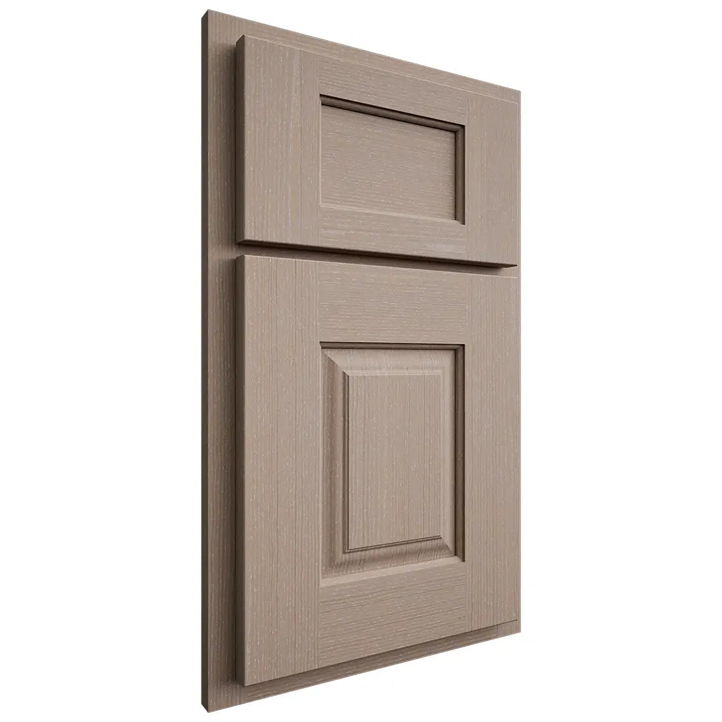 Shiloh Cabinetry Partial Overlay Summit White Oak Quarter Sawn Whitewash Door
