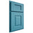 Shiloh Cabinetry Partial Overlay Summit White Oak Rift Cut Aqua Door