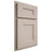 Shiloh Cabinetry Partial Overlay Tahoe Alder Plain Cut White Sands Door