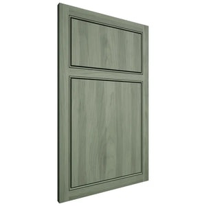Shiloh Cabinetry Partial Overlay Tahoe Hickory Plain Cut Moss Door
