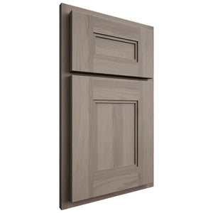 Shiloh Cabinetry Partial Overlay Tahoe Hickory Plain Cut Sterling Door