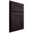 Shiloh Cabinetry Partial Overlay Tahoe Red Oak Plain Cut Espresso Door