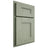 Shiloh Cabinetry Partial Overlay Tahoe Red Oak Plain Cut Moss Door