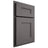 Shiloh Cabinetry Partial Overlay Tahoe Walnut Plain Cut Cadet Door