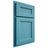 Shiloh Cabinetry Partial Overlay Ward Alder Plain Cut Aqua Door
