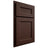 Shiloh Cabinetry Partial Overlay Ward Alder Plain Cut Umber Door