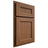 Shiloh Cabinetry Partial Overlay Ward Alder Plain Cut Walnut Door