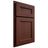 Shiloh Cabinetry Partial Overlay Ward Maple Plain Cut Sable Door