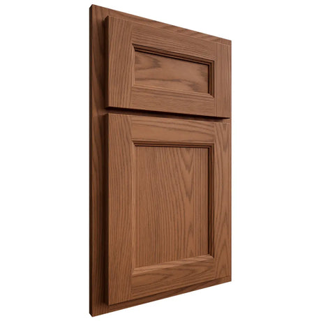 Shiloh Cabinetry Partial Overlay Ward Red Oak Plain Cut Braun Door