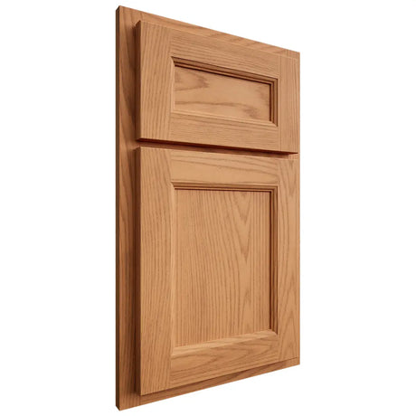 Shiloh Cabinetry Partial Overlay Ward Red Oak Plain Cut Medium Door