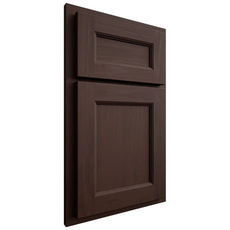 Shiloh Cabinetry Partial Overlay Ward Walnut Plain Cut Bison Door