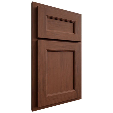 Shiloh Cabinetry Partial Overlay Ward Walnut Plain Cut Rye Door