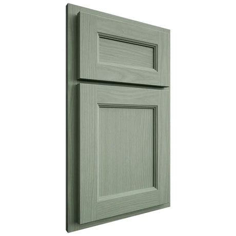 Shiloh Cabinetry Partial Overlay Ward White Oak Plain Cut Moss Door