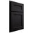 Shiloh Cabinetry Partial Overlay Ward White Oak Quarter Sawn Ink Door