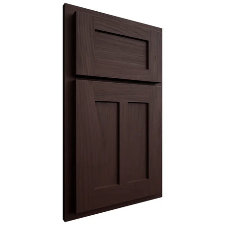 Shiloh Cabinetry Partial Overlay Wilmington Alder Plain Cut Bistre Door