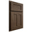 Shiloh Cabinetry Partial Overlay Wilmington Alder Plain Cut Caviar Door