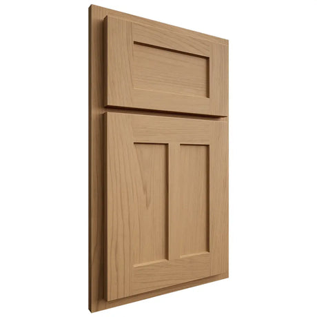 Shiloh Cabinetry Partial Overlay Wilmington Alder Plain Cut Natural Door