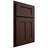 Shiloh Cabinetry Partial Overlay Wilmington Alder Plain Cut Umber Door
