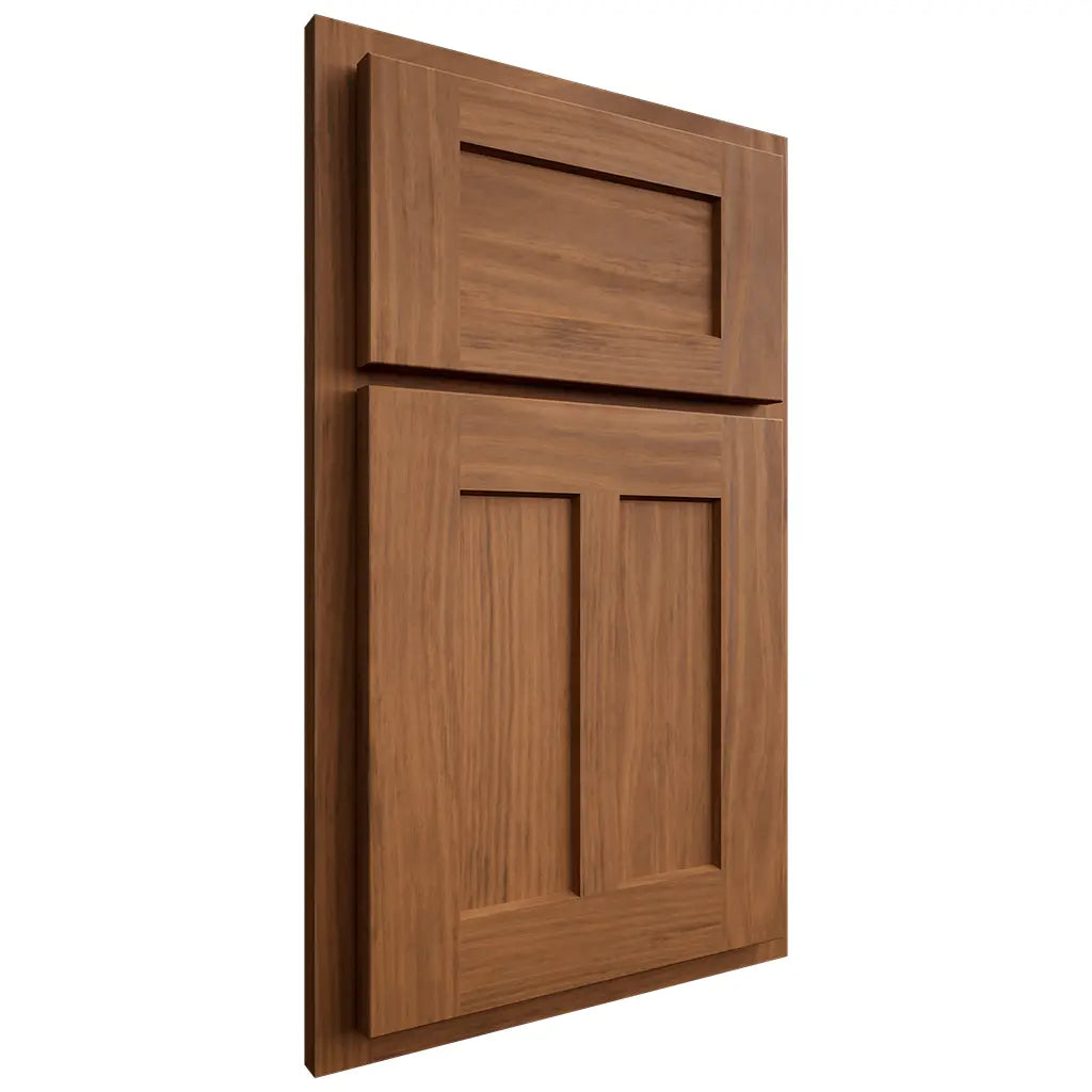 Shiloh Cabinetry Partial Overlay Wilmington Cherry Plain Cut Coffee Door