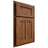 Shiloh Cabinetry Partial Overlay Wilmington Hickory Plain Cut Burnt Sugar Door