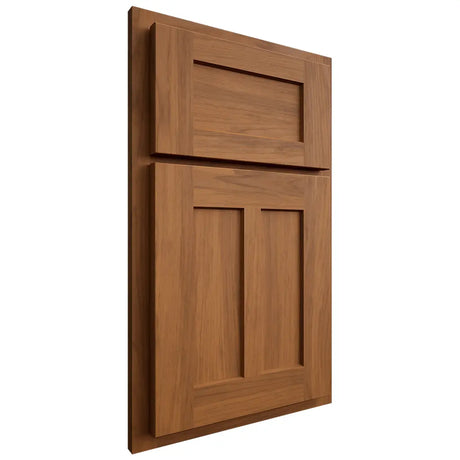 Shiloh Cabinetry Partial Overlay Wilmington Hickory Plain Cut Chestnut Door