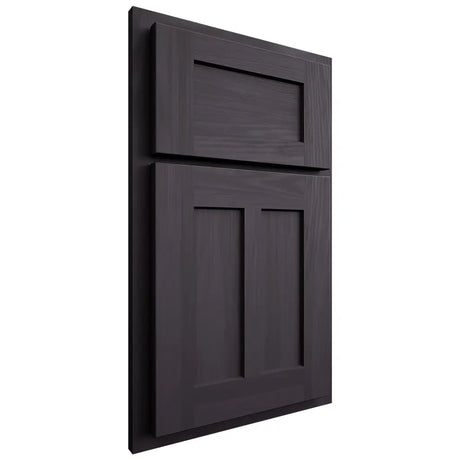 Shiloh Cabinetry Partial Overlay Wilmington Hickory Plain Cut Harbor Door