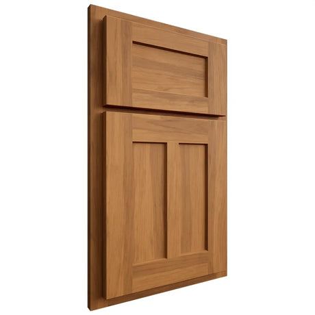 Shiloh Cabinetry Partial Overlay Wilmington Hickory Plain Cut Medium Door