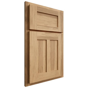 Shiloh Cabinetry Partial Overlay Wilmington Hickory Plain Cut Natural Door