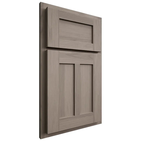 Shiloh Cabinetry Partial Overlay Wilmington Hickory Plain Cut Sterling Door