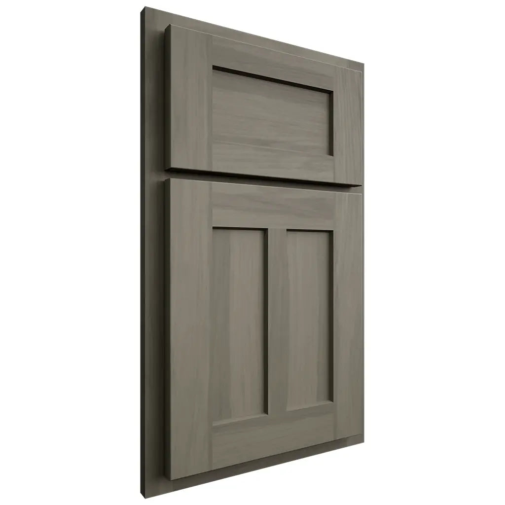 Shiloh Cabinetry Partial Overlay Wilmington Hickory Plain Cut Thyme Door