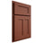 Shiloh Cabinetry Partial Overlay Wilmington Maple Plain Cut Cayenne Door