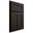 Shiloh Cabinetry Partial Overlay Wilmington Maple Plain Cut Espresso Door