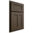 Shiloh Cabinetry Partial Overlay Wilmington Maple Plain Cut Perfect Brown Door