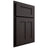 Shiloh Cabinetry Partial Overlay Wilmington Poplar Plain Cut Carbon Door